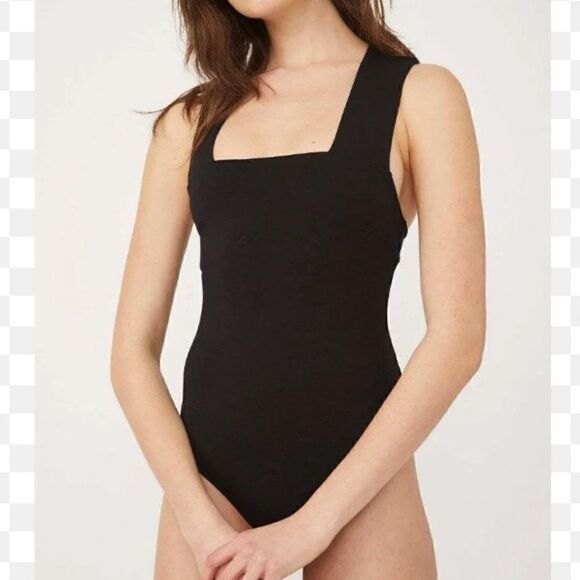 NWTs Free People She So Sleek Square Neck Bodysuit Size Large - Picture 1 of 8